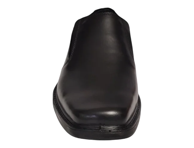 Esse Comfort Men's Leather Wide Width Plain Toe Slip-On - Black - view 4