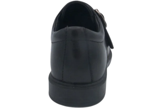 Benelaccio Boys' Leather Moc Toe Buckle Shoes - Black - view 2