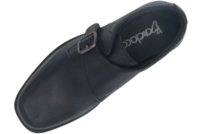 Benelaccio Boys' Leather Moc Toe Buckle Shoes - Black - view 9