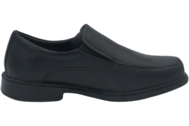 Benelaccio Boys' Leather Moc Toe Slip-On Dress Shoes - Black - view 2
