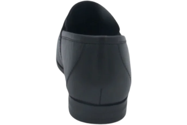 Benelaccio Boys' Leather Moc Toe Buckle Slip-On Shoes - Black - view 5